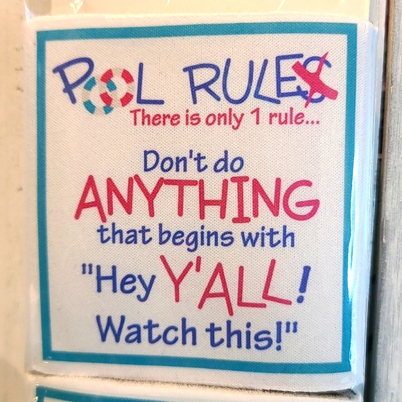 POOL beverage drink holder water beer can NWT set of 2 - Picture 2 of 3